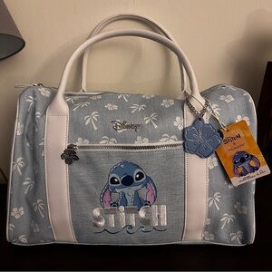 Primark Disney Lilo and Stitch Large Blue Weekender/Duffle Bag: NWT